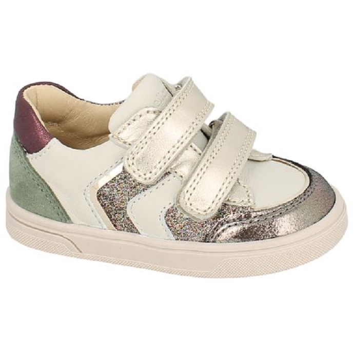 Bellamy chaussure a velcro neve blanc multi