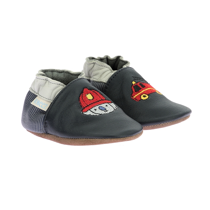 Robeez chausson badge fire bleu